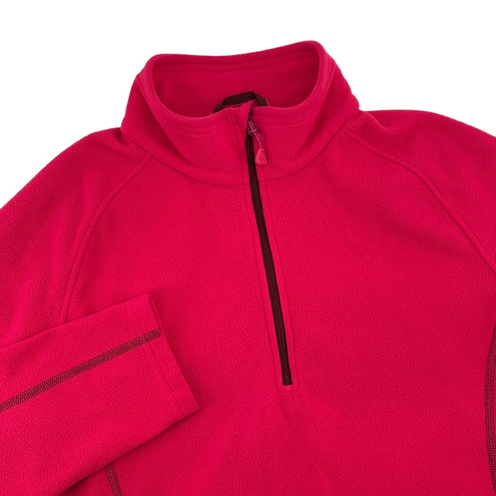 Mountain Hardwear Womens XL Pink Fleece Pullover 1/4 Zip‎ Long Sleeve